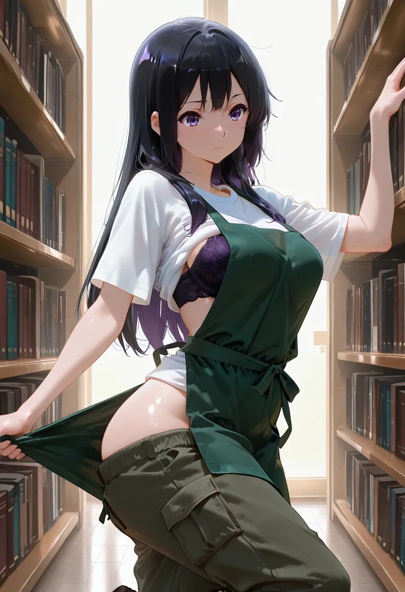 マイネームルナ Pregnant Belly Library Series Kousaka Reina Sample - Image 35