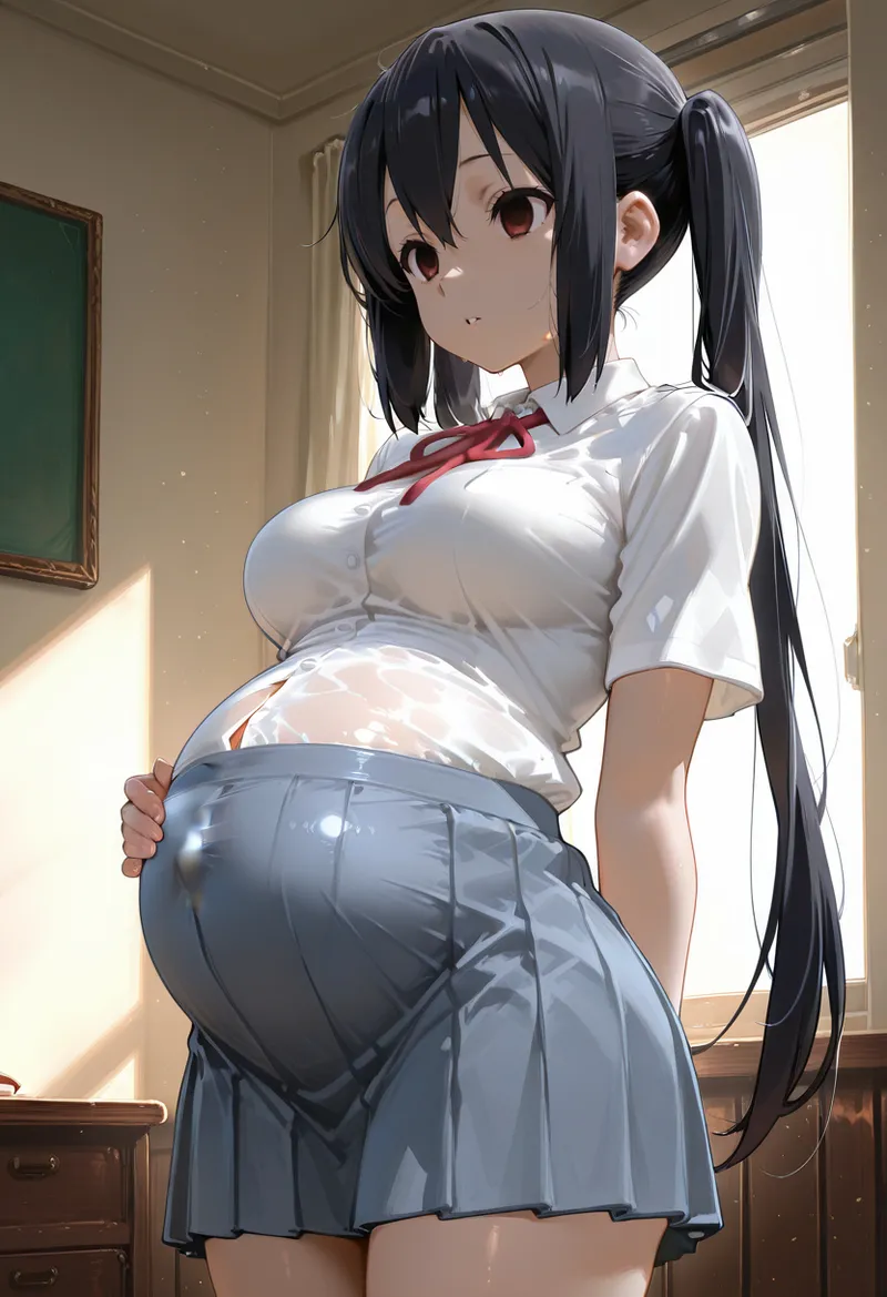 マイネームルナ Pregnant Belly Library Series Nakano Azusa Sample - Image 98