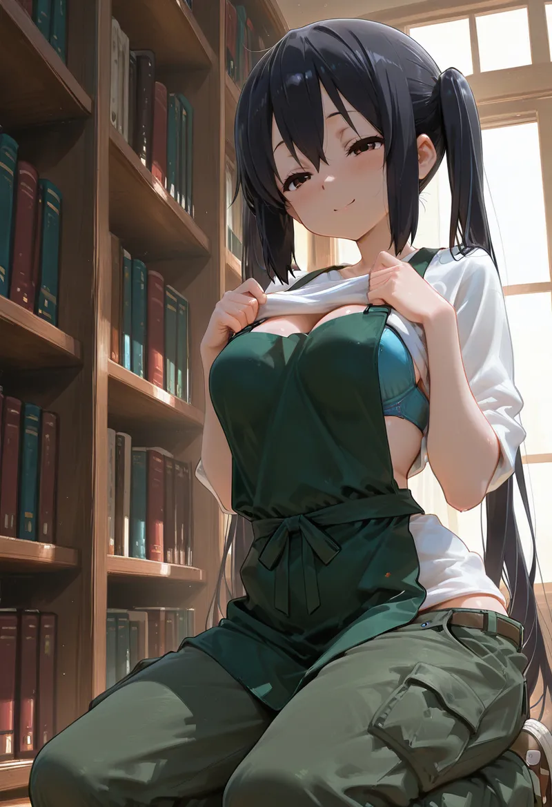 マイネームルナ Pregnant Belly Library Series Nakano Azusa Sample - Image 38