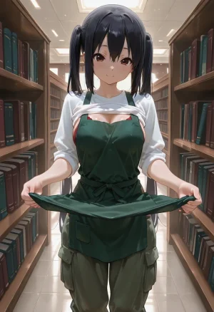 マイネームルナ Pregnant Belly Library Series Nakano Azusa Sample - Page 35