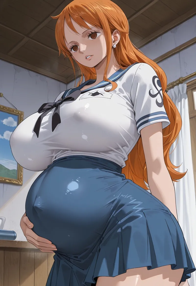 マイネームルナ Pregnant Belly Library Series Nami Sample - Image 129