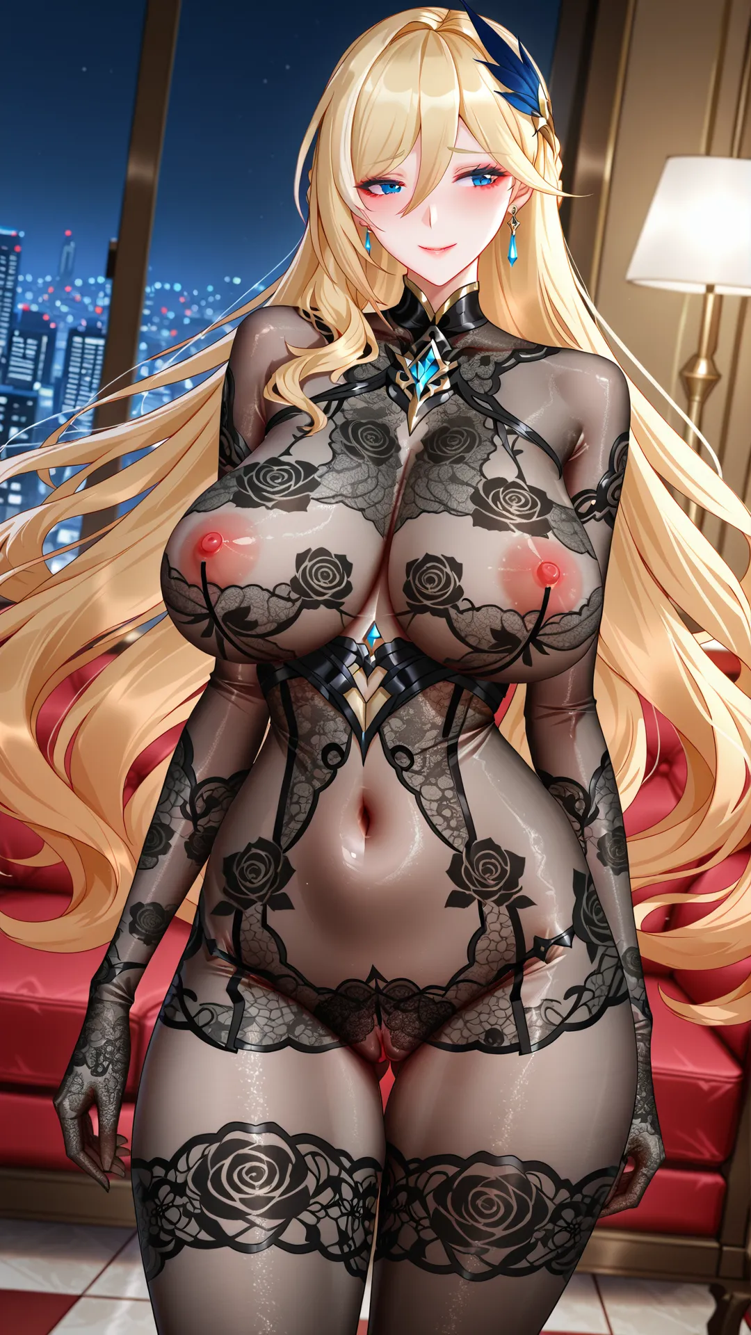 QosLouisAI 幽兰黛尔连体黑丝 - Image 11