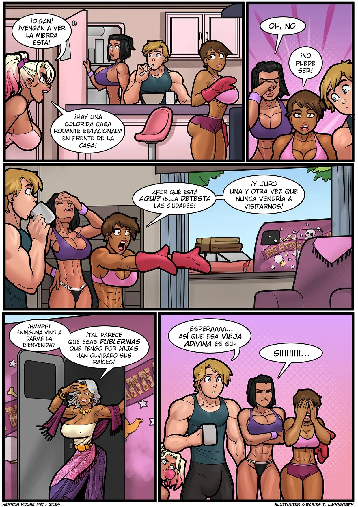 Rabies-t-lagomorph Mi Madre Hermana son unas Putas Obsesionadas con el Tamaño EXTRAS Spanish kalock En Progreso - Image 38