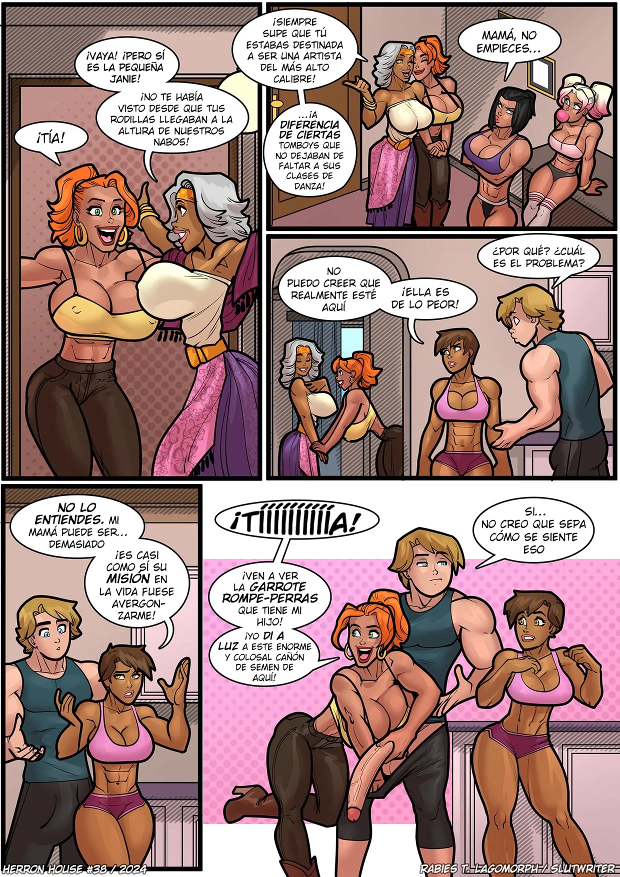 Rabies-t-lagomorph Mi Madre Hermana son unas Putas Obsesionadas con el Tamaño EXTRAS Spanish kalock En Progreso - Image 39