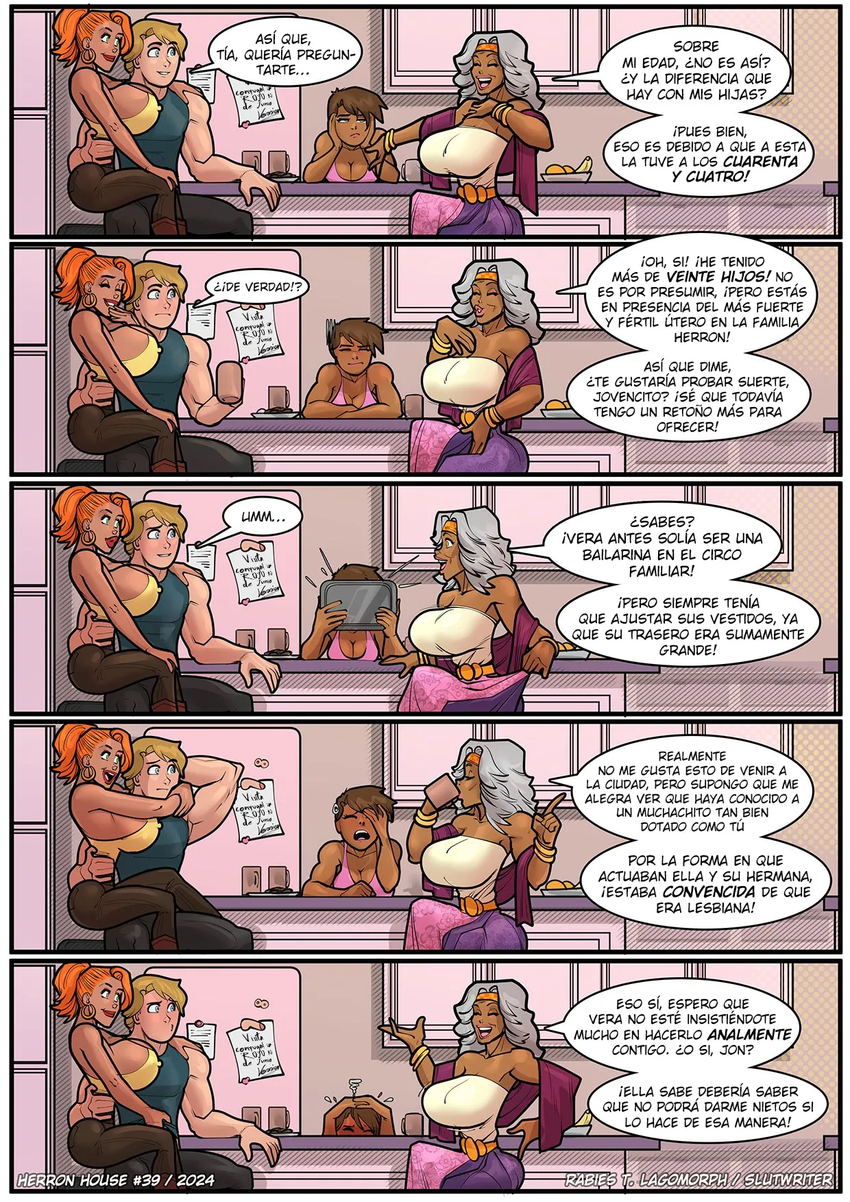 Rabies-t-lagomorph Mi Madre Hermana son unas Putas Obsesionadas con el Tamaño EXTRAS Spanish kalock En Progreso - Image 40
