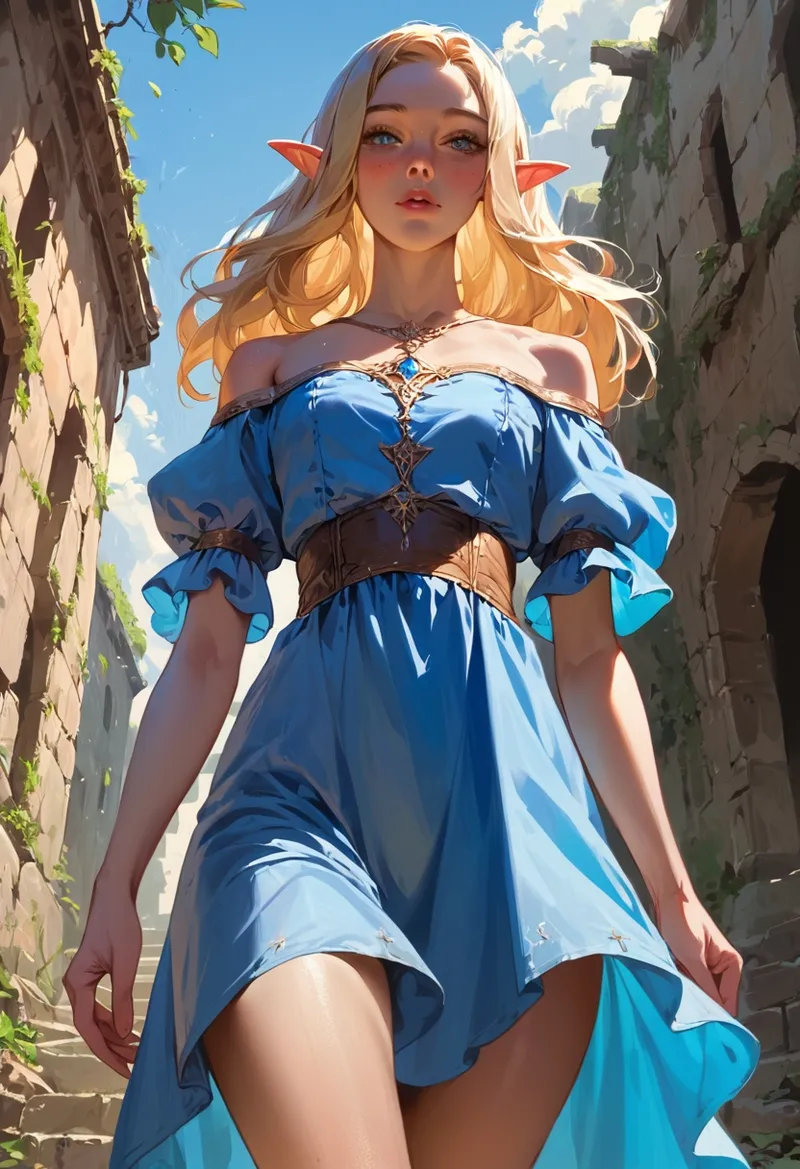 RedCherry Elf and Orc in the Ancient City - Image 1