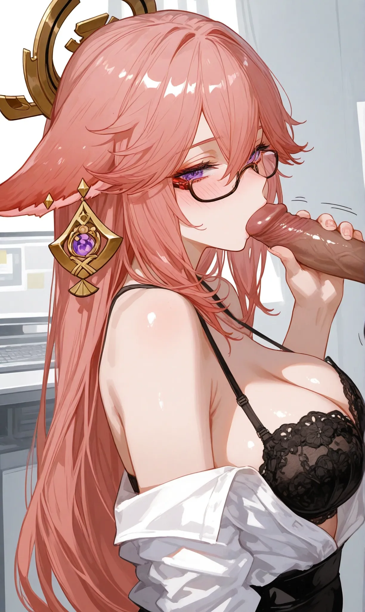 Reiji Yae Miko Office Temptation Unleashed - Image 16