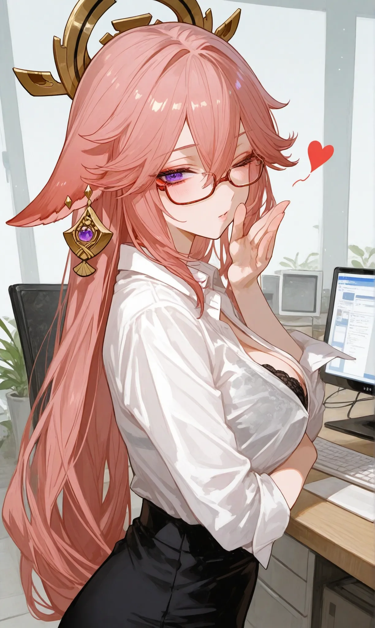 Reiji Yae Miko Office Temptation Unleashed - Image 7