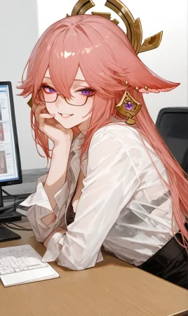 Reiji Yae Miko Office Temptation Unleashed - Page 5