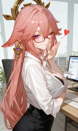 Reiji Yae Miko Office Temptation Unleashed - Page 7