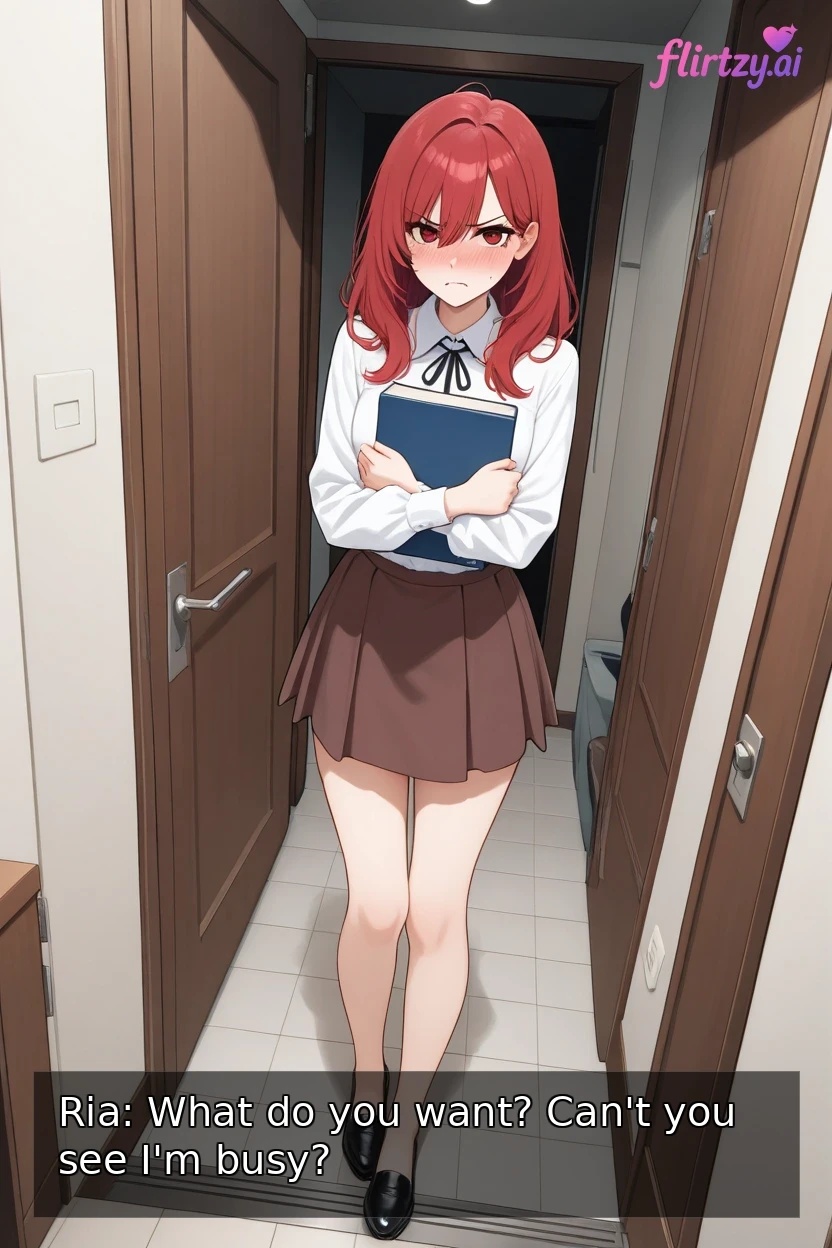 Ria Konohana The Tsunderes Forbidden Desires - Sexy redhead stops by for face fuck and creampie - 11 Pics - Image 1
