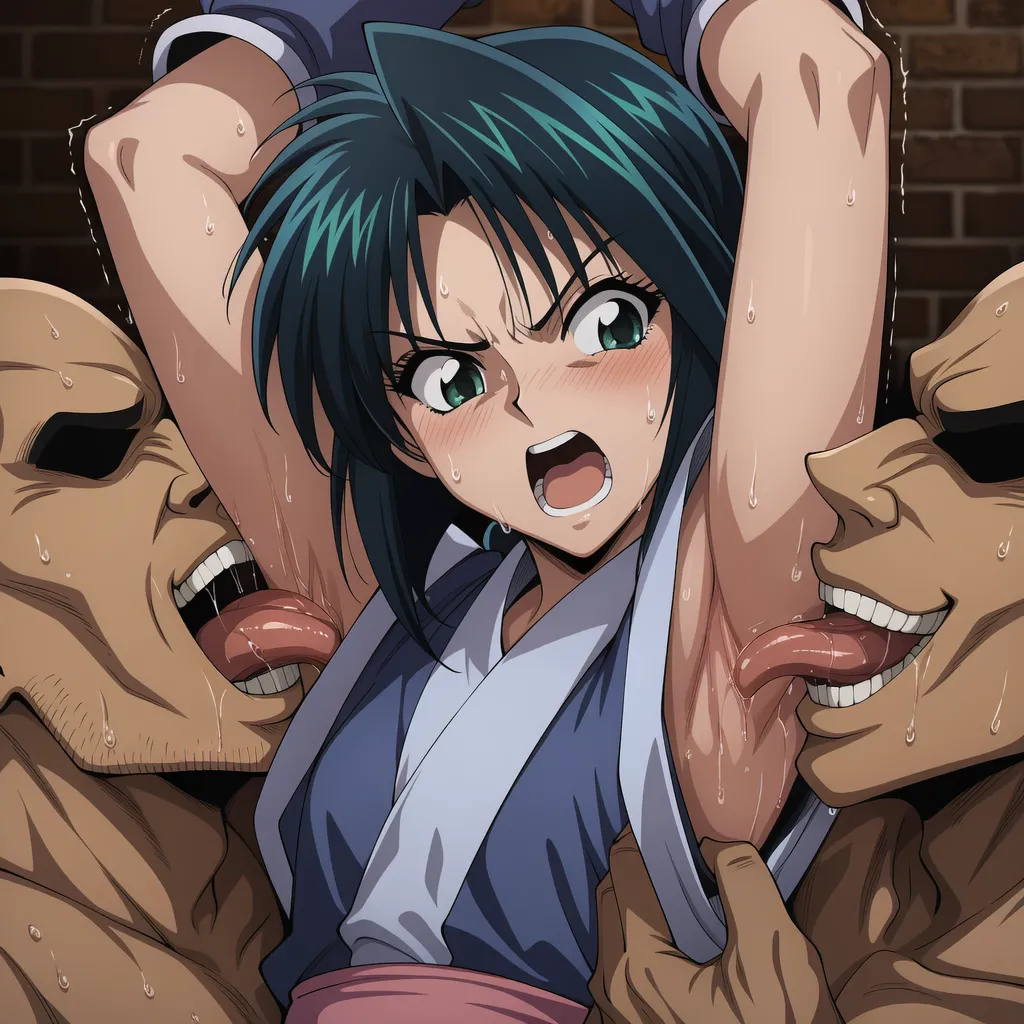 把卷町操轮奸到死狂舔她超臭的腋下含搔痒Rurouni Kenshin - Image 27