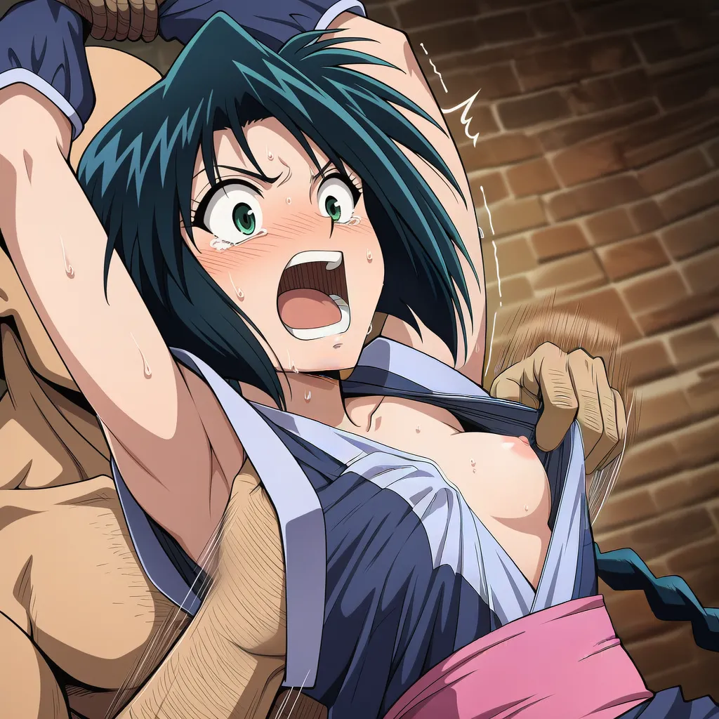 把卷町操轮奸到死狂舔她超臭的腋下含搔痒Rurouni Kenshin - Image 47