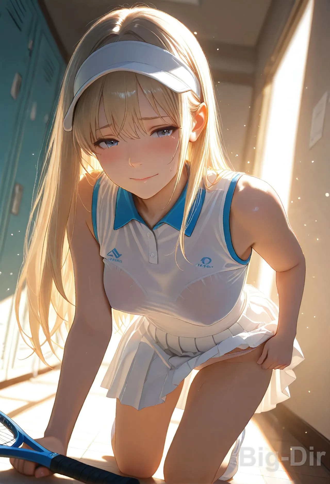 S03-First Day Tennis Temptation Innocent Stretches Ignite Locker Room Passion - Image 5