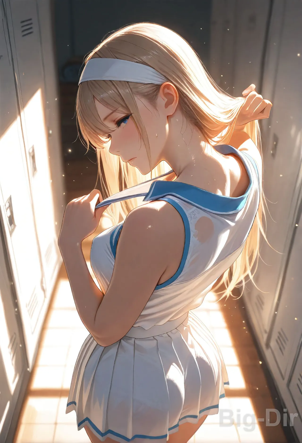 S03-First Day Tennis Temptation Innocent Stretches Ignite Locker Room Passion - Image 7