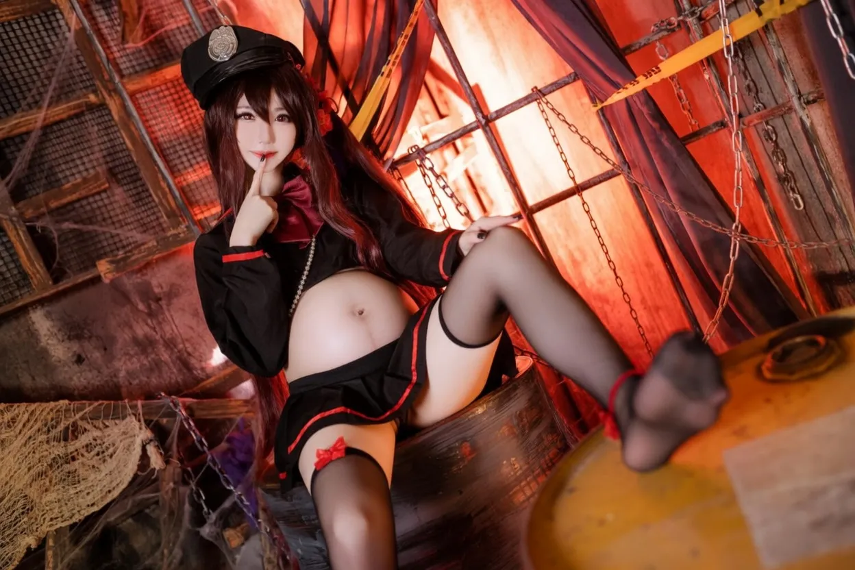 Sally dorasnow Genshin impact-Hu Tao-Cosplayer pregnantAI - Image 10