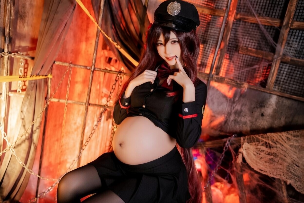 Sally dorasnow Genshin impact-Hu Tao-Cosplayer pregnantAI - Image 17
