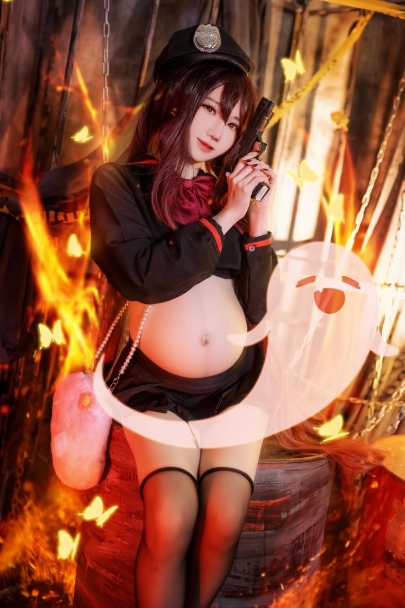 Sally dorasnow Genshin impact-Hu Tao-Cosplayer pregnantAI - Image 42