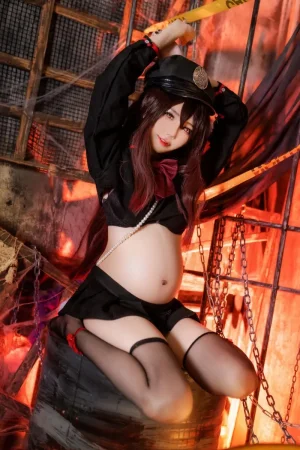 Sally dorasnow Genshin impact-Hu Tao-Cosplayer pregnantAI - Page 12