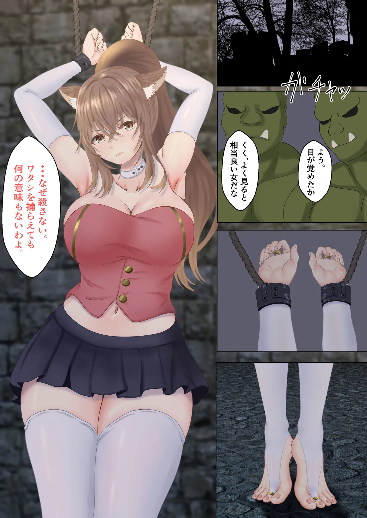 Sanbalkin Orc ni Torawareta Nekomimi Kishi no Junan - Image 7