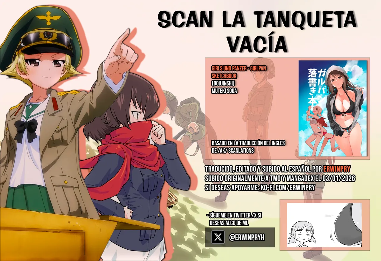 Soda Batake Muteki Soda GirlPan Rakugaki Bon GirlPan Sketchbook Girls und Panzer Spanish Erwin Pry - Image 22