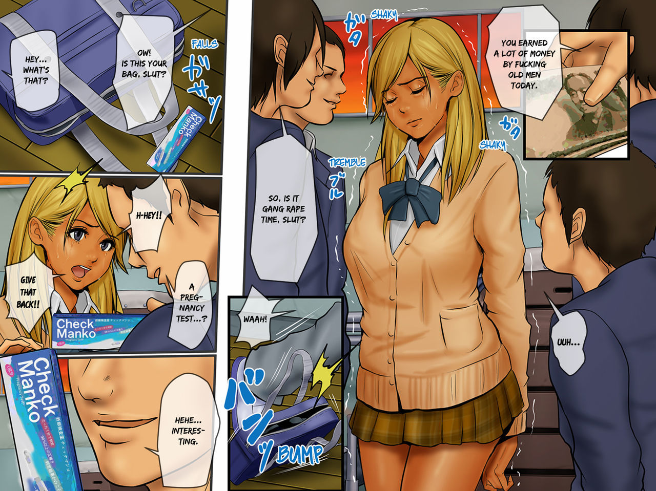 Super Pregnant - Knocked up hentai teen is gangbanged by old men for cash - 71 Pics - Image 39