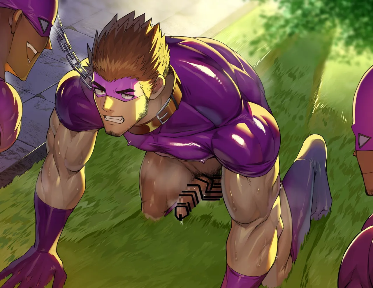 Takao no Gami Toiro Osukōbi kurui no hentai sentōin-ka suru gachimuchi hīrō-tachi - Image 53