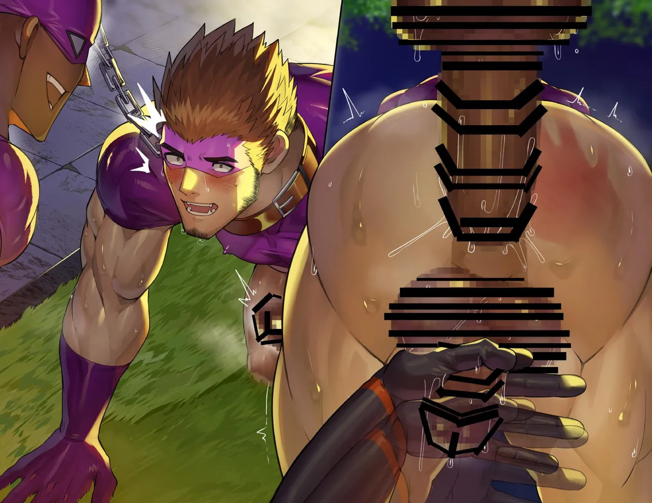 Takao no Gami Toiro Osukōbi kurui no hentai sentōin-ka suru gachimuchi hīrō-tachi - Image 63