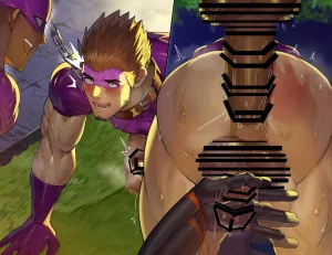 Takao no Gami Toiro Osukōbi kurui no hentai sentōin-ka suru gachimuchi hīrō-tachi - Page 63