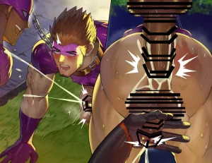 Takao no Gami Toiro Osukōbi kurui no hentai sentōin-ka suru gachimuchi hīrō-tachi - Page 64