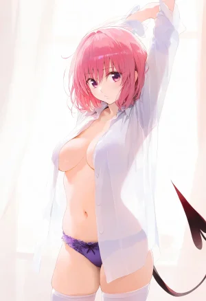 Taugust Momo Deviluke white shirt - Page 10