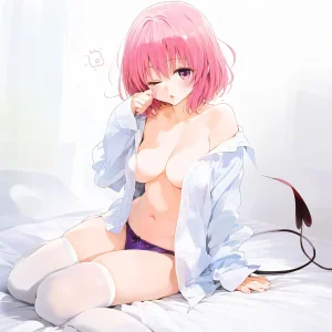 Taugust Momo Deviluke white shirt - Page 3