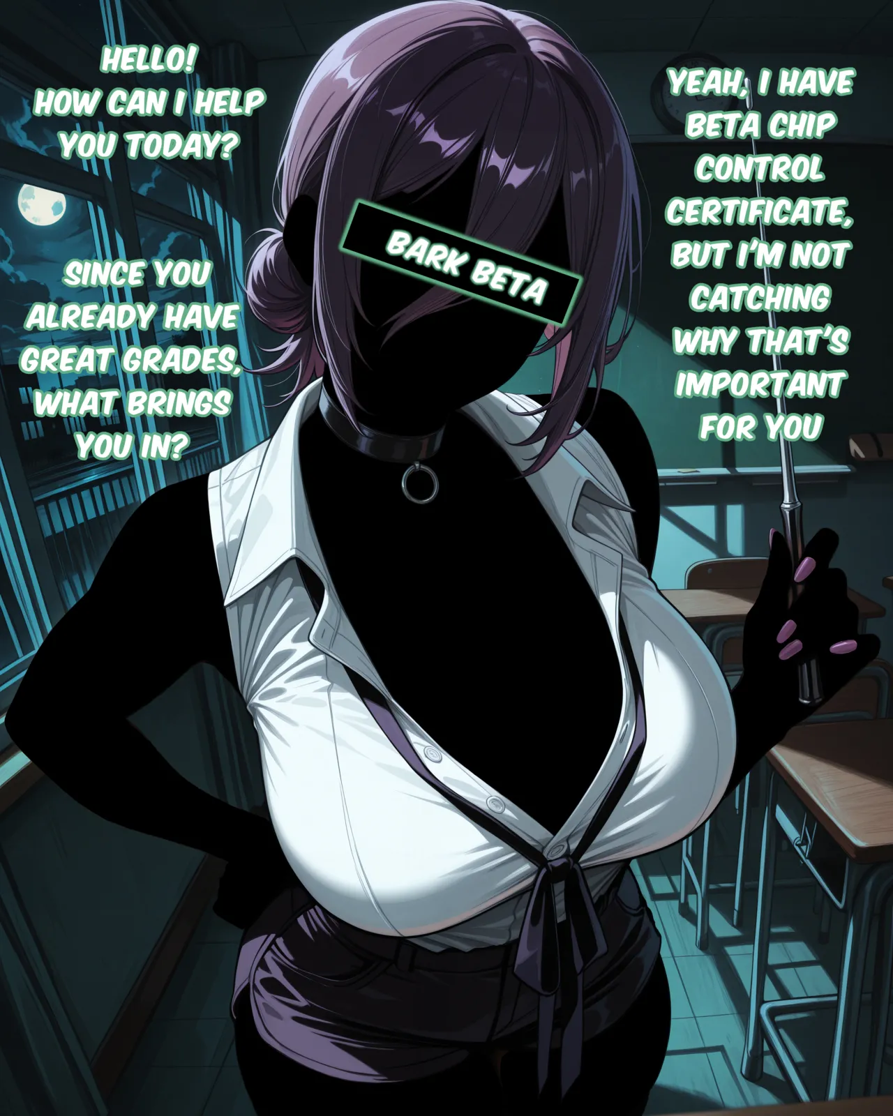 The teacher is helping a beta-chipped student who got censored - Image 13