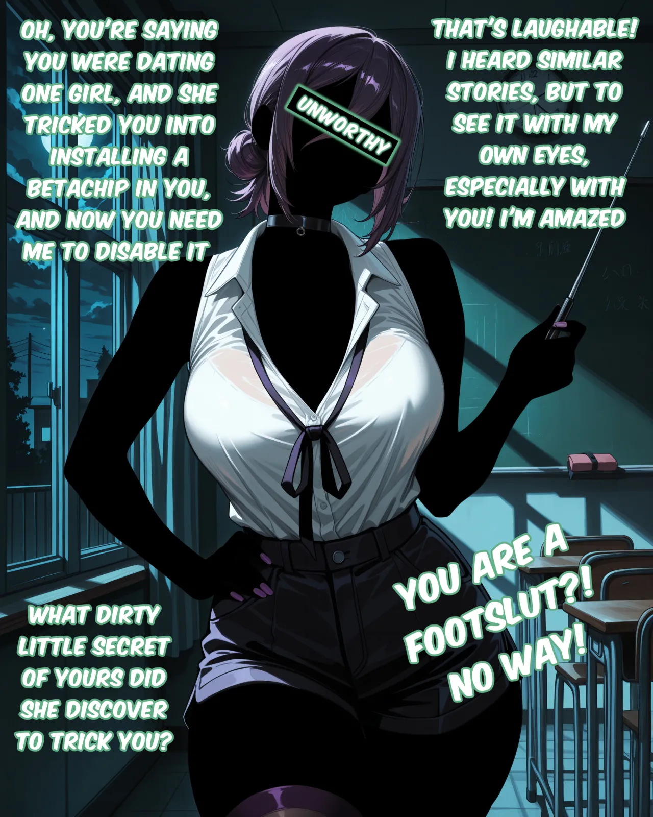 The teacher is helping a beta-chipped student who got censored - Image 2