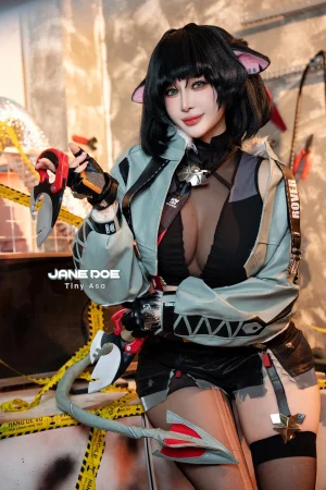 Tiny Asa アサ tiny.asababy cosplay Jane Doe - Zenless Zone Zero - Page 4