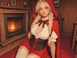 TrashGer Blonde Little Red Riding Hood MMF Threesome groupsex Thumbnail