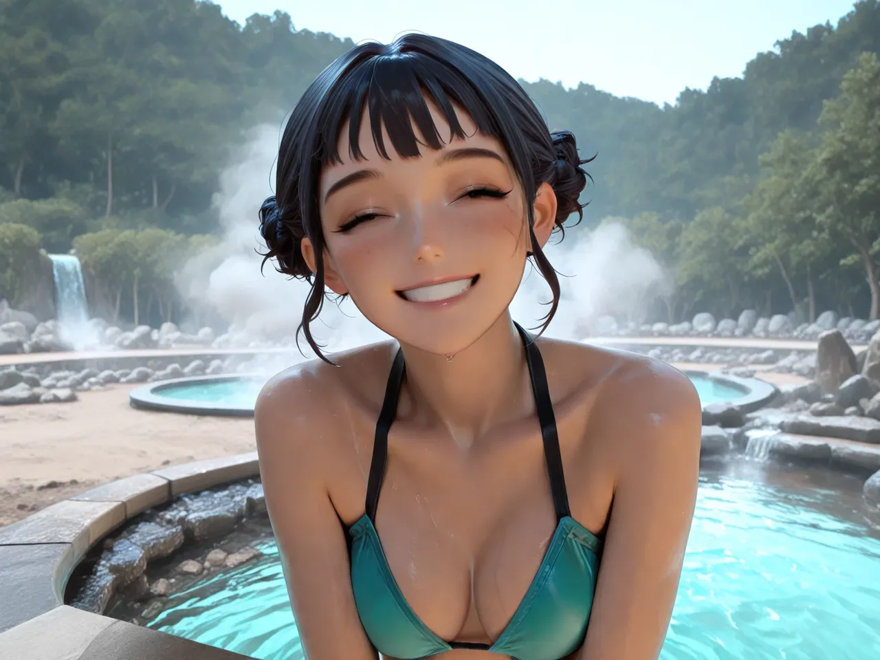 TrashGer Zoey kpop demon hunters jacuzzi MMF Threesome groupsex - Image 3