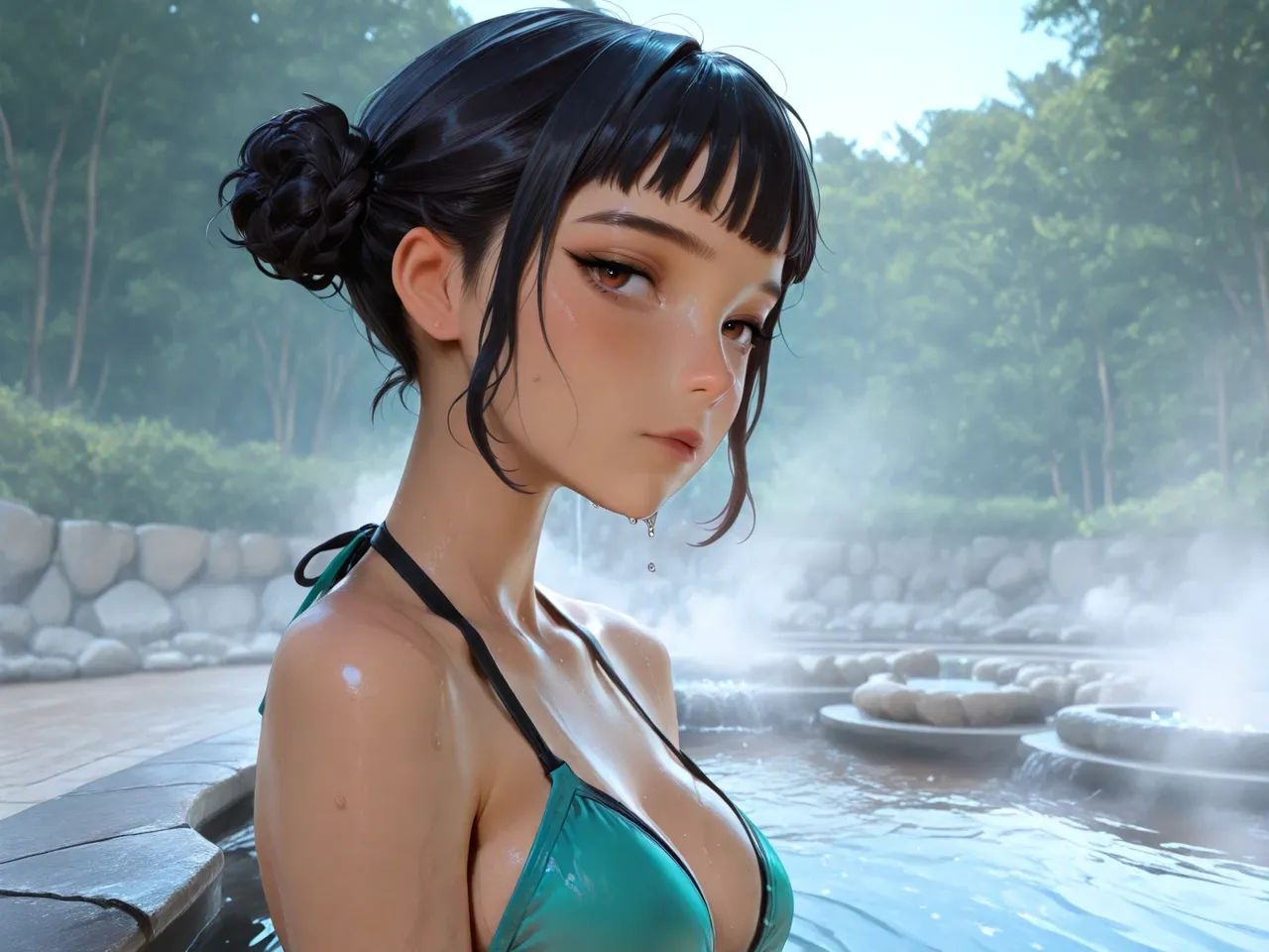 TrashGer Zoey kpop demon hunters jacuzzi MMF Threesome groupsex - Image 4