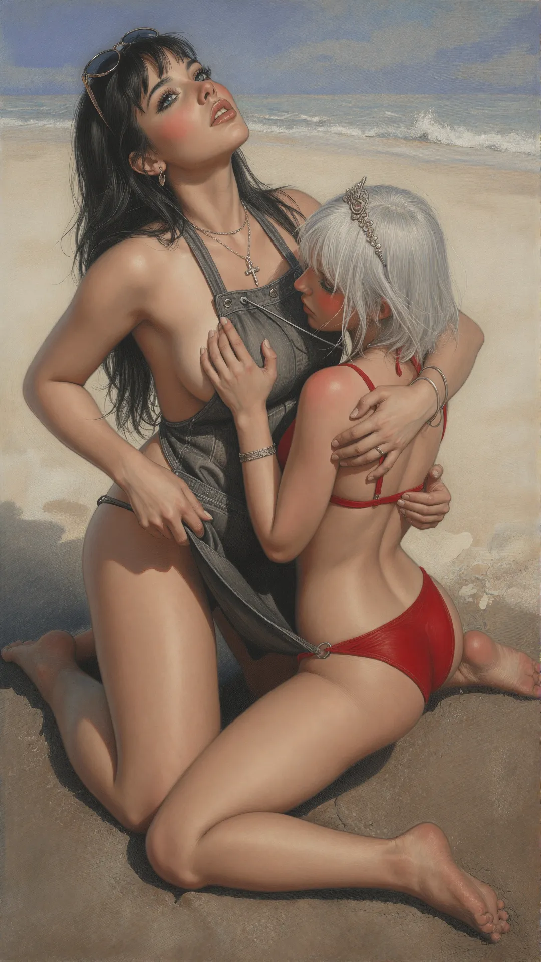 Two girl in beach 两个女孩的海滩 - Image 28
