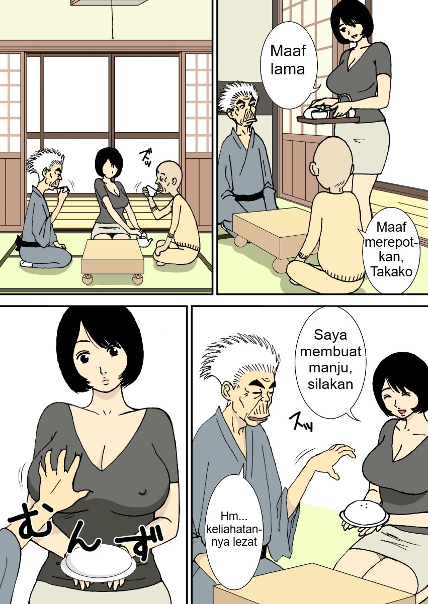 Urakan Oji-chan to Gifu to Giri no Musuko to, Kyonyuu Yome Part 1 Sub Indo - Image 21