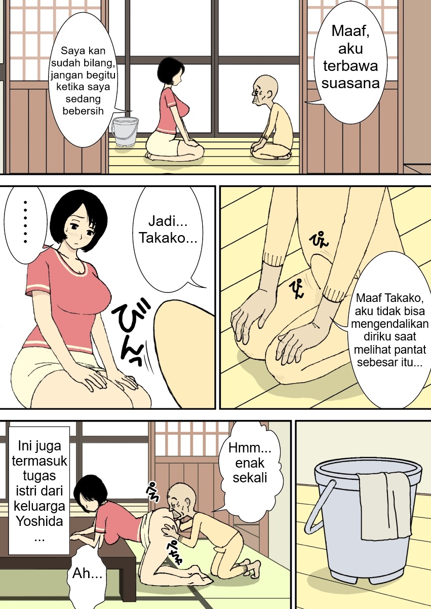 Urakan Oji-chan to Gifu to Giri no Musuko to, Kyonyuu Yome Part 1 Sub Indo - Image 5