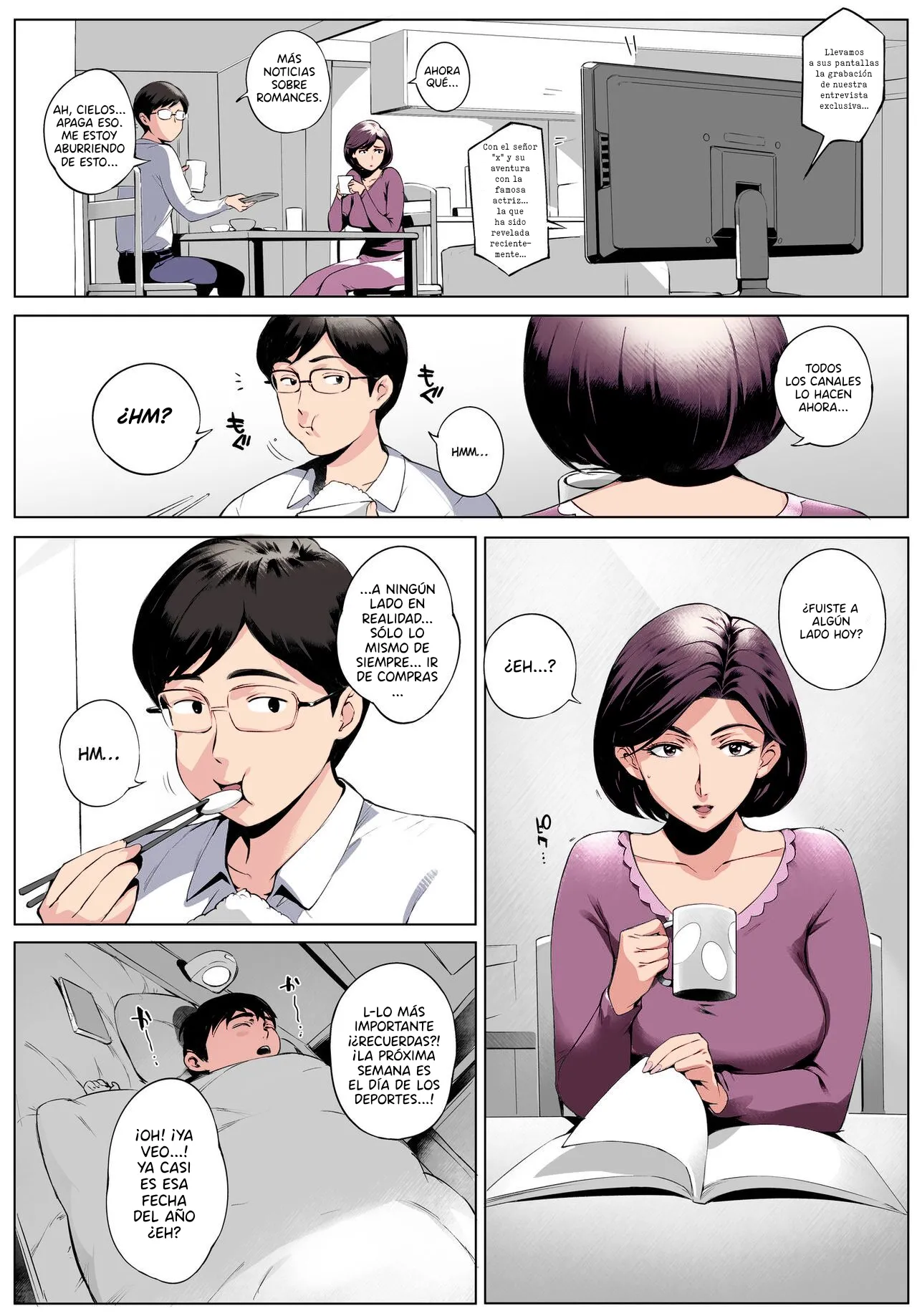Vadass Oltlo Futei Koubizuma Honoka Hakkaku HenHonoka, la esposa infiel La caída de la máscara Spanish BigDaddy Scan Colorized - Image 36