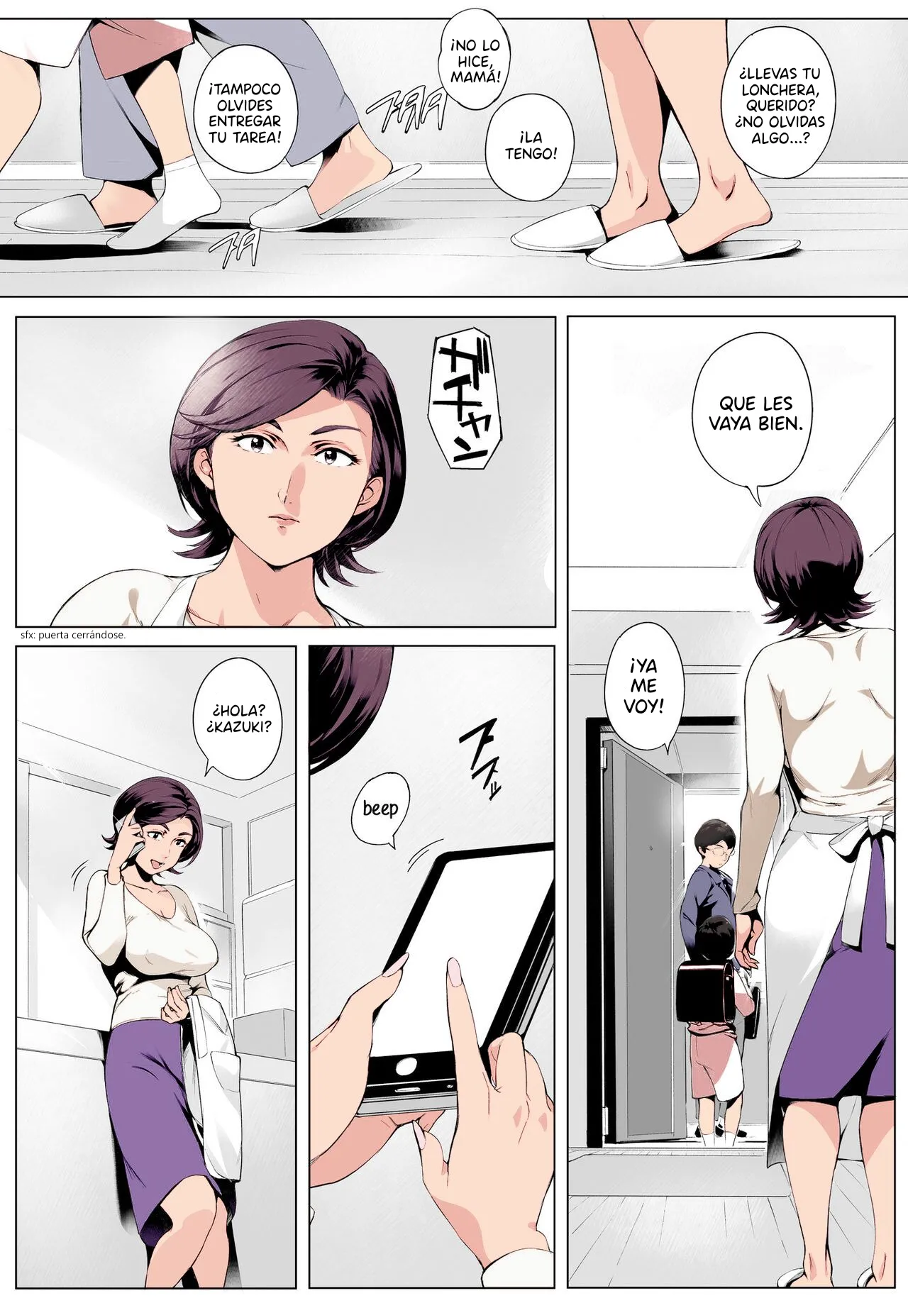 Vadass Oltlo Futei Koubizuma Honoka Hakkaku HenHonoka, la esposa infiel La caída de la máscara Spanish BigDaddy Scan Colorized - Image 4
