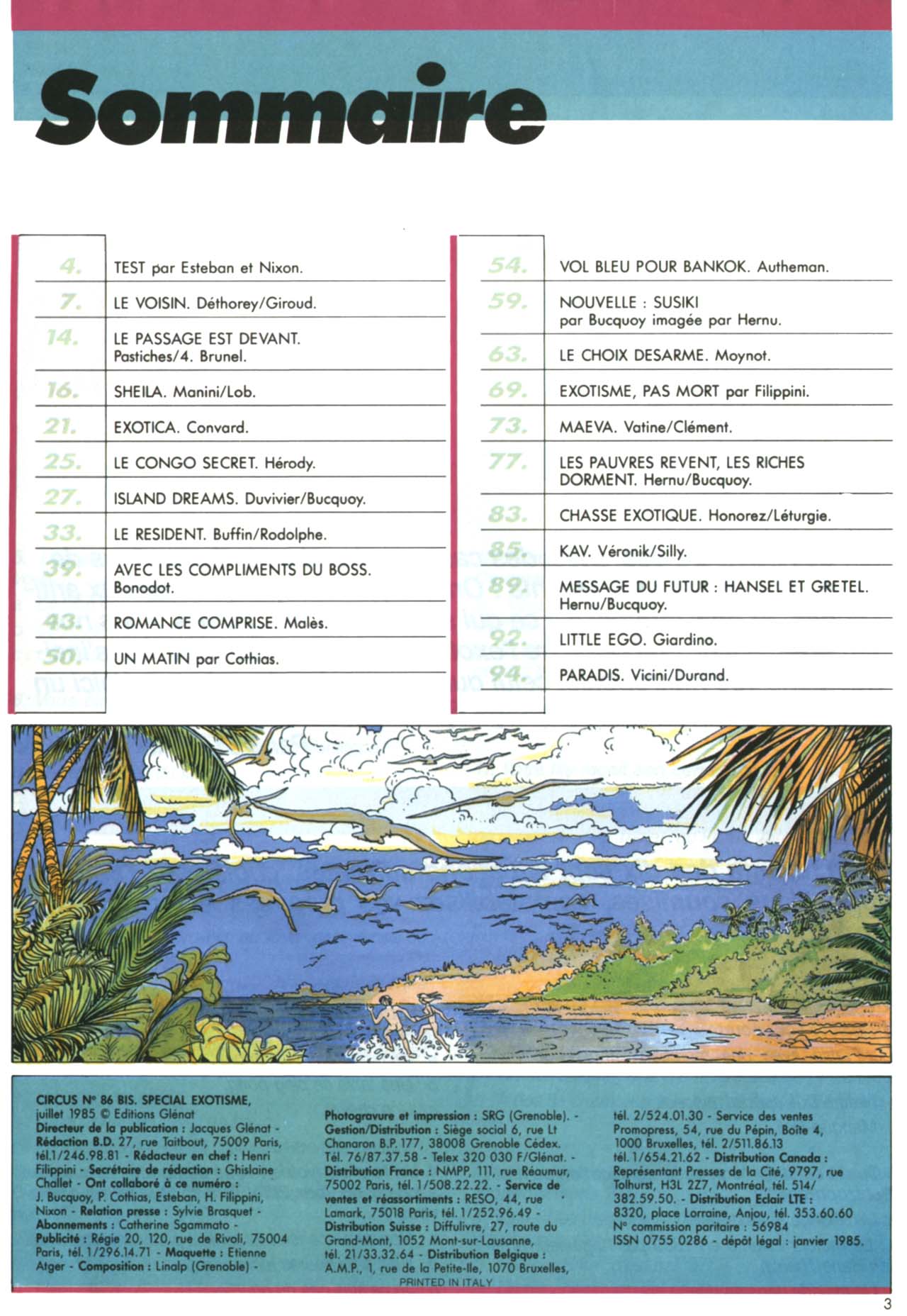 Various Circus HS 86 - Spécial Exotisme French - Image 3