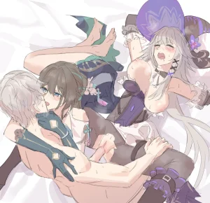 Various male female female videogame threesomes and harems - Page 172