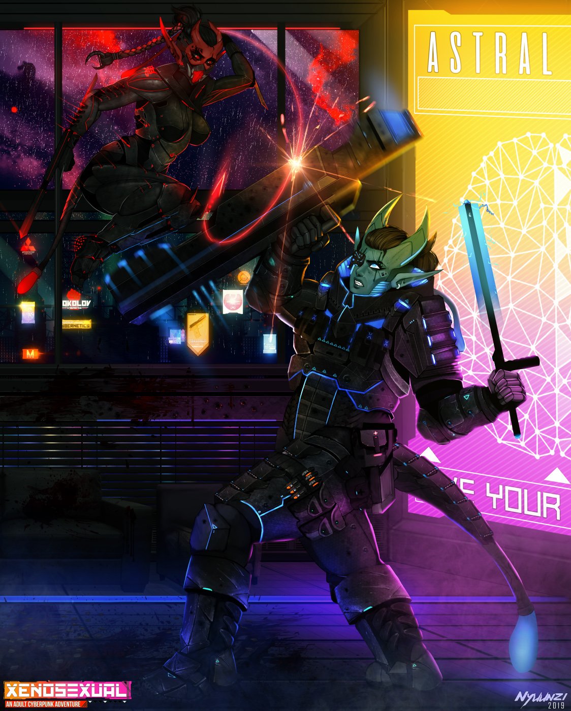 various Xenosexual races Chymlaxi, Imber, and Khaatari by Nyuunzi - Image 40