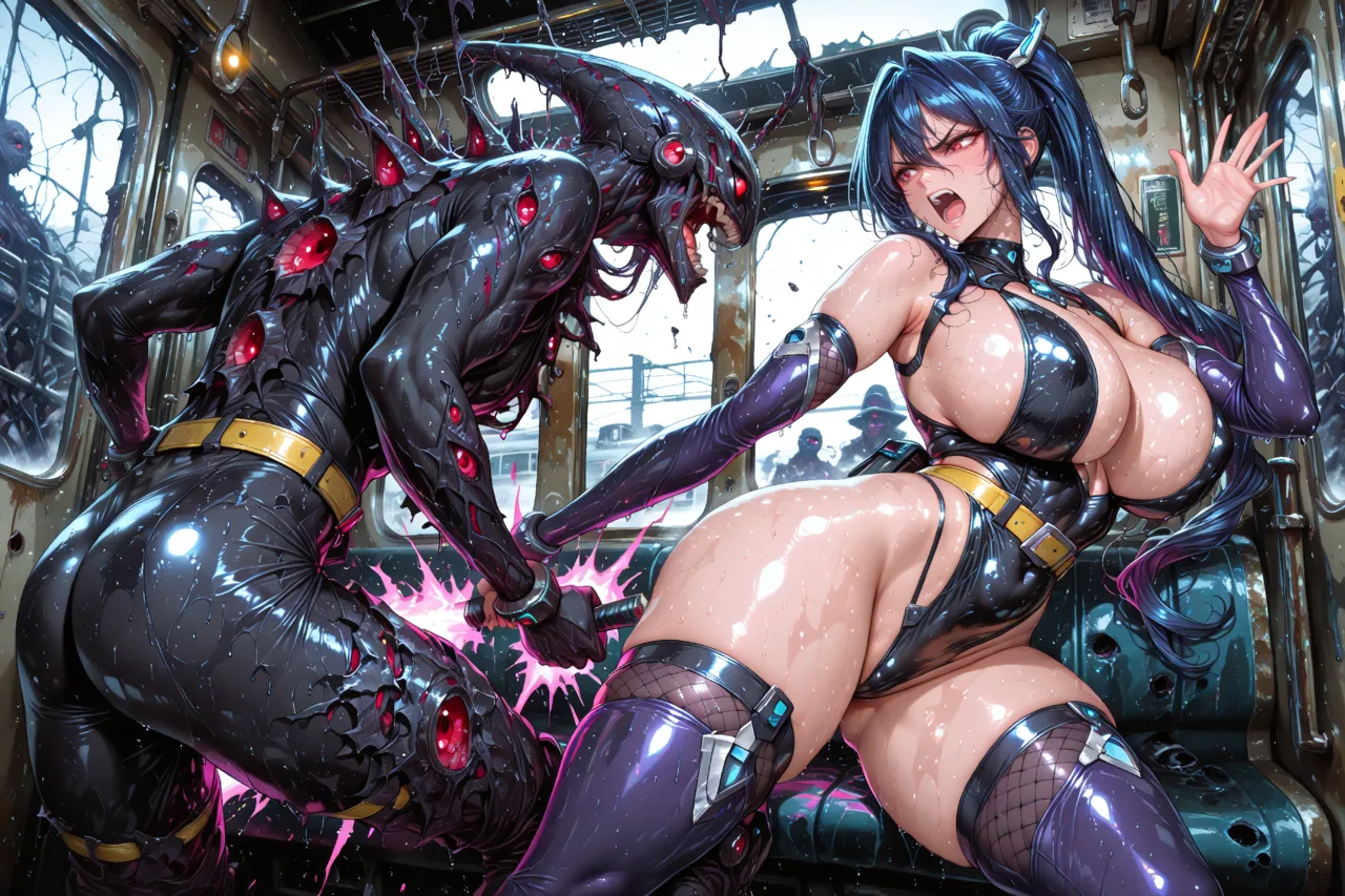 Villain party Uehara Rin Demonized Train - Image 25