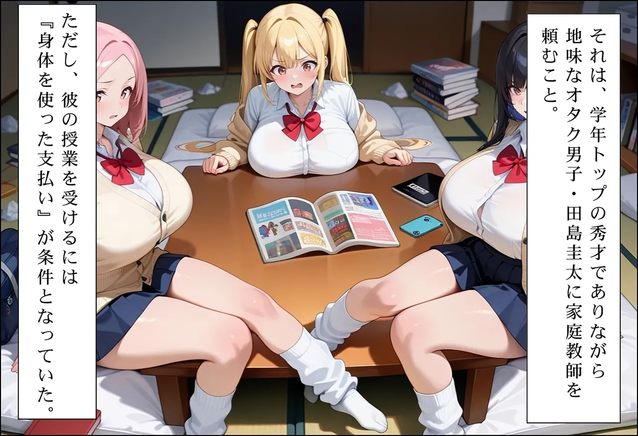 夜の快楽 勉強を教える代わりにエッチをさせてくれるギャルが俺の部屋に入り浸る話恋するWギャルと純愛混浴編 - Image 3