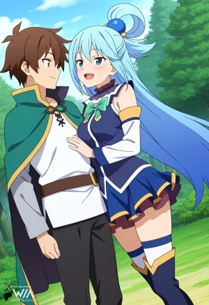 WaifuArchitect Aqua Kazuma Satou KonoSuba Thumbnail