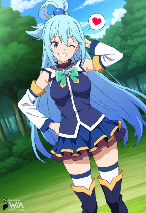 WaifuArchitect Aqua Kazuma Satou KonoSuba - Page 2